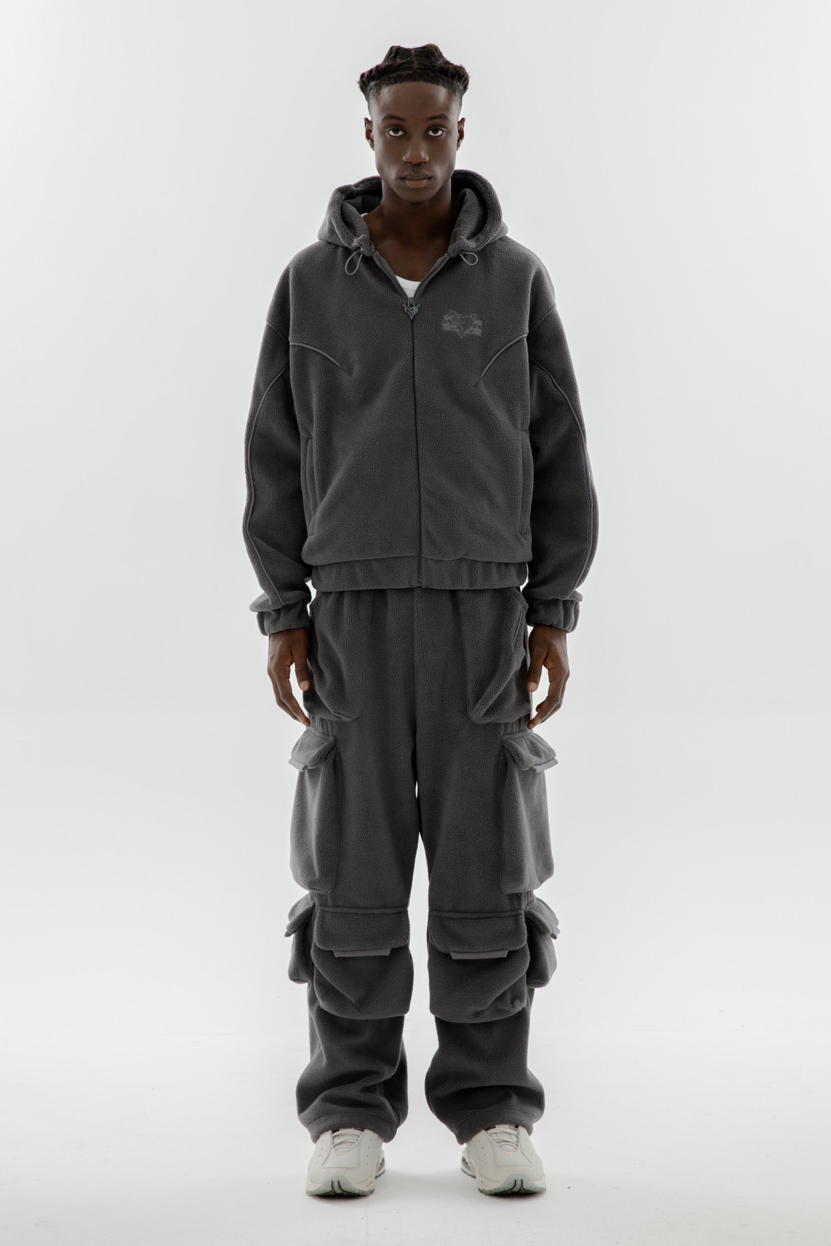 FLEECE CARGO JOGGER TORNADO GRAY 