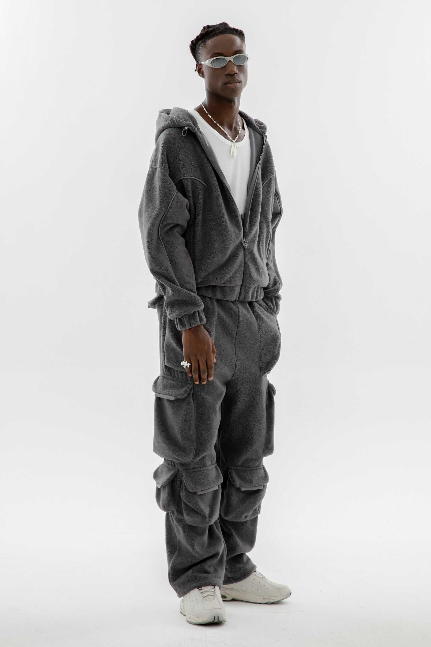 FLEECE CARGO JOGGER TORNADO GRAY 