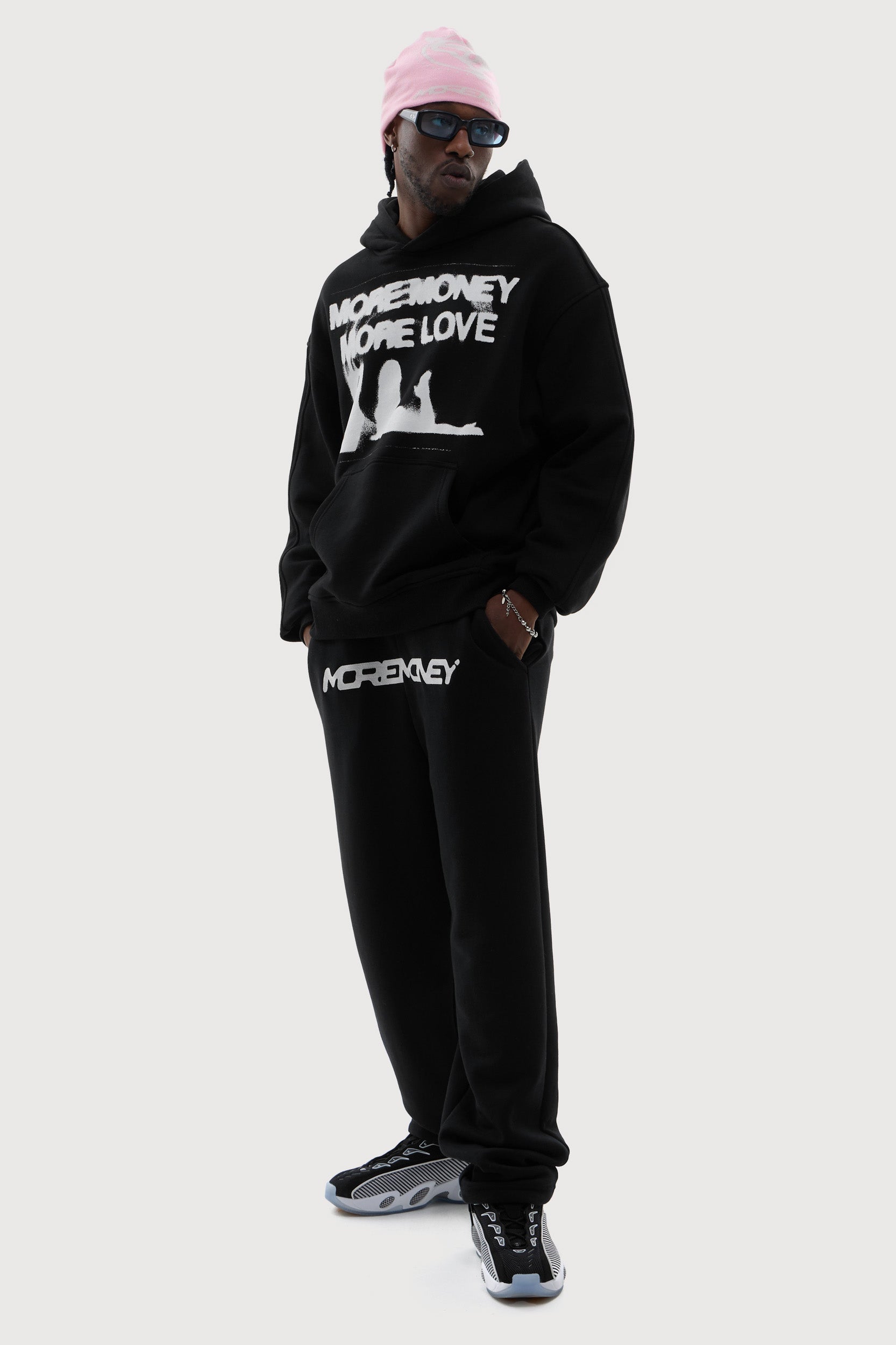 MORE MONEY LOGO JOGGER BLACK