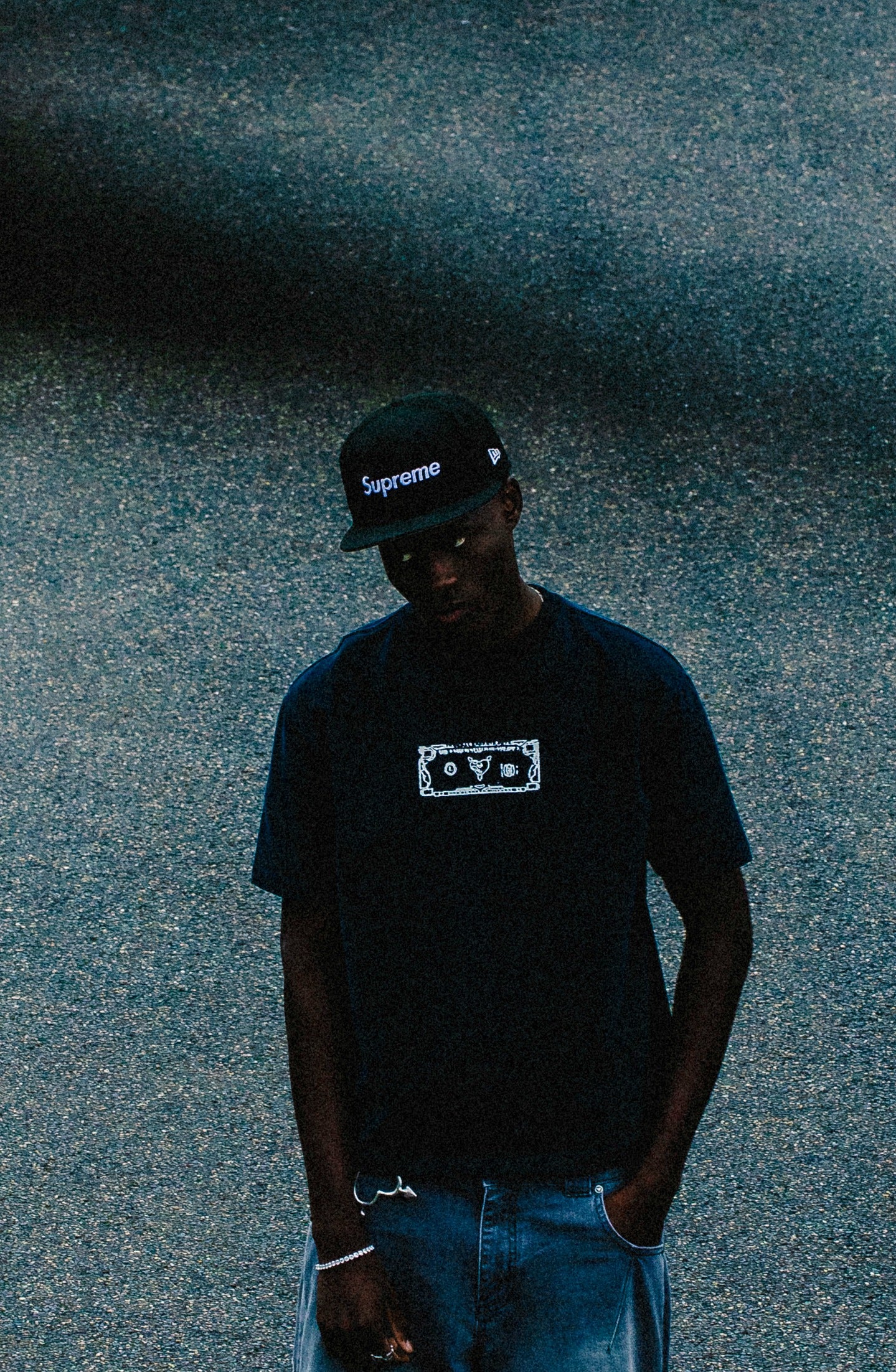 CASH STACK TEE BLACK 