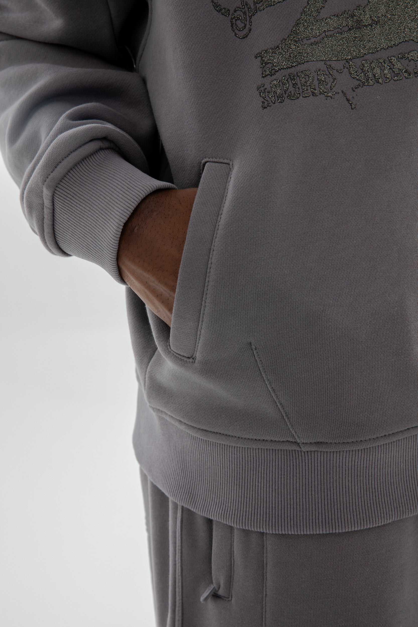 TEMPTING HOODIE STONE GREY 