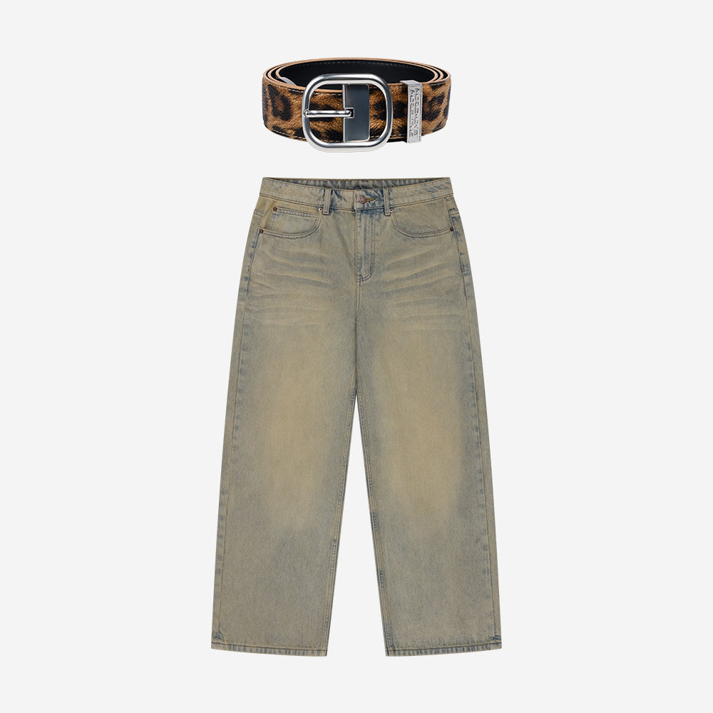 BASE DENIM DUNE + BASE BELT LEOPARD