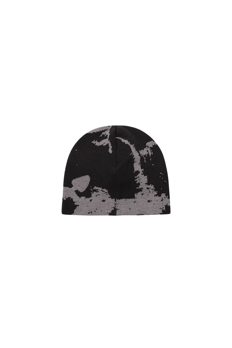 HEART SPLASH BEANIE BLACK 