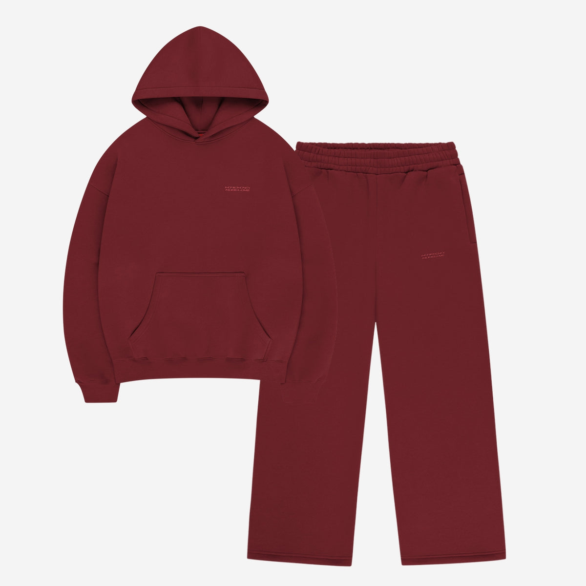 CLOUDS HOODIE + JOGGER BORDEAUX
