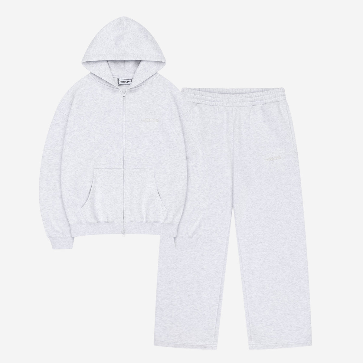 CLOUDS ZIP + JOGGER HEATHER GREY