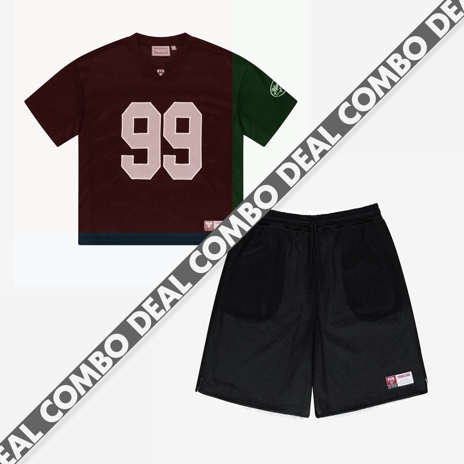 TOUCHDOWN MESH JERSEY BLACK + REVERSIBLE TOUCHDOWN MESH SHORTS