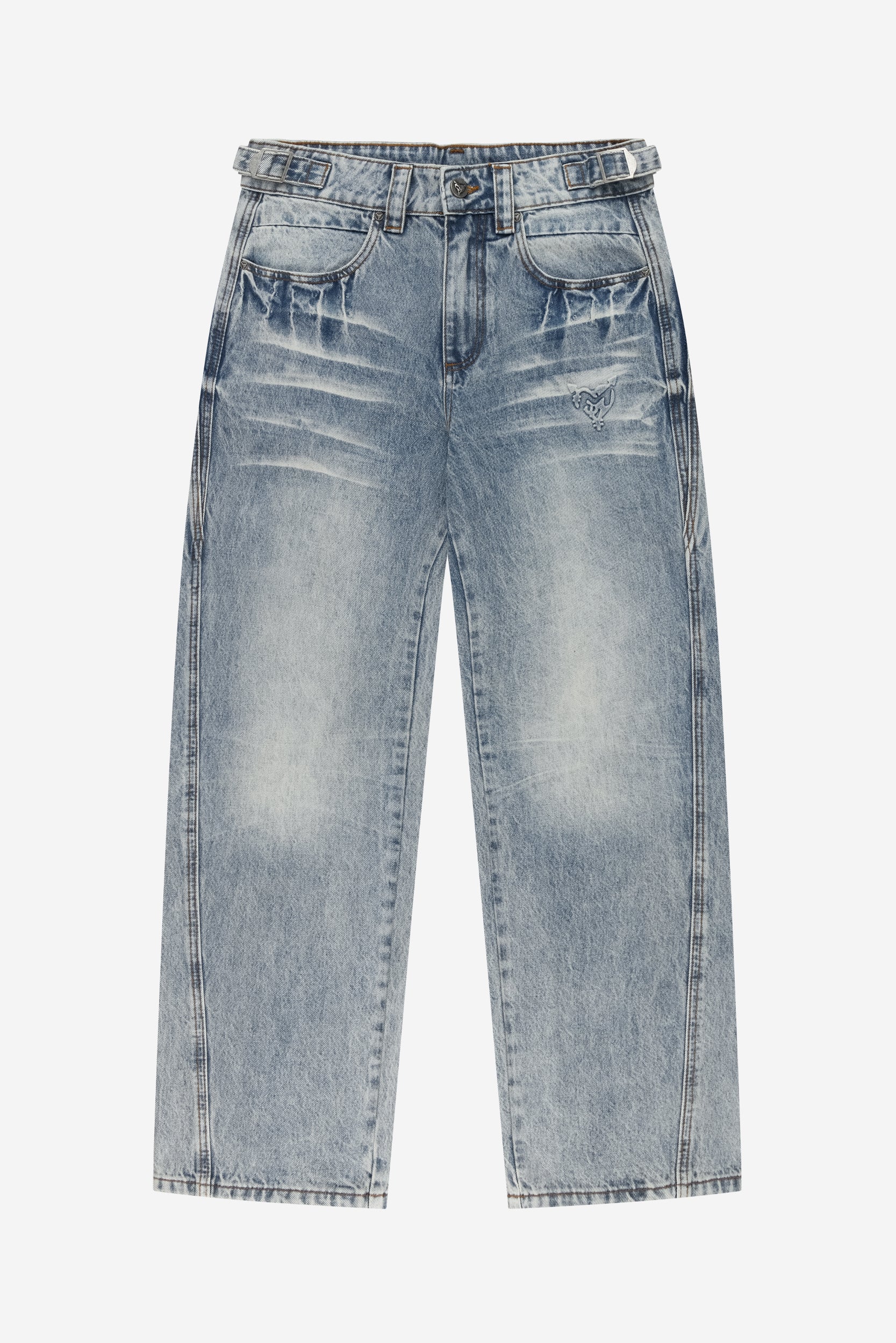 LOST BOND ZIP NAVY + DISTINCTIVE DENIM WASHED BLUE