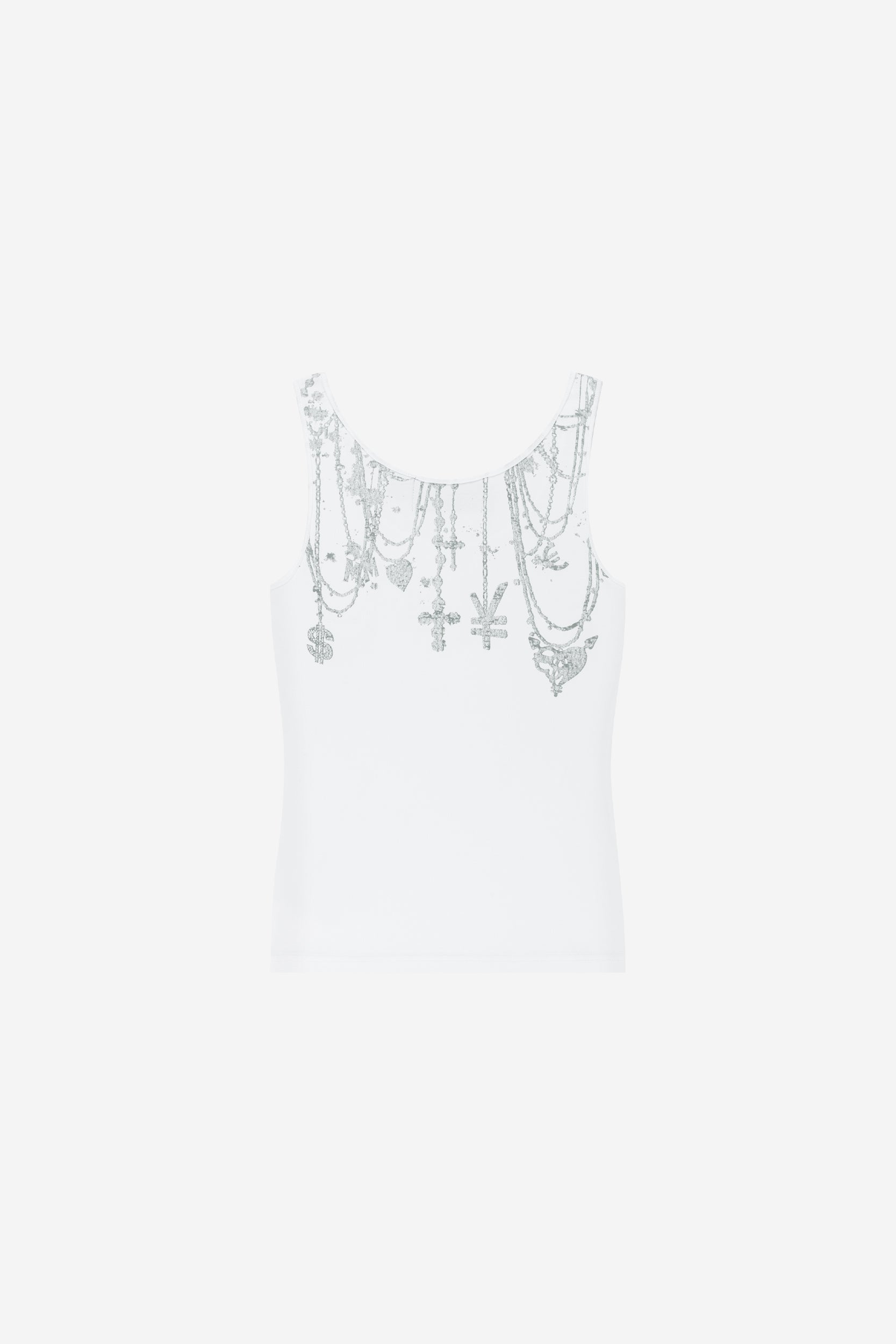 CHAINS GIRLS TOP WHITE