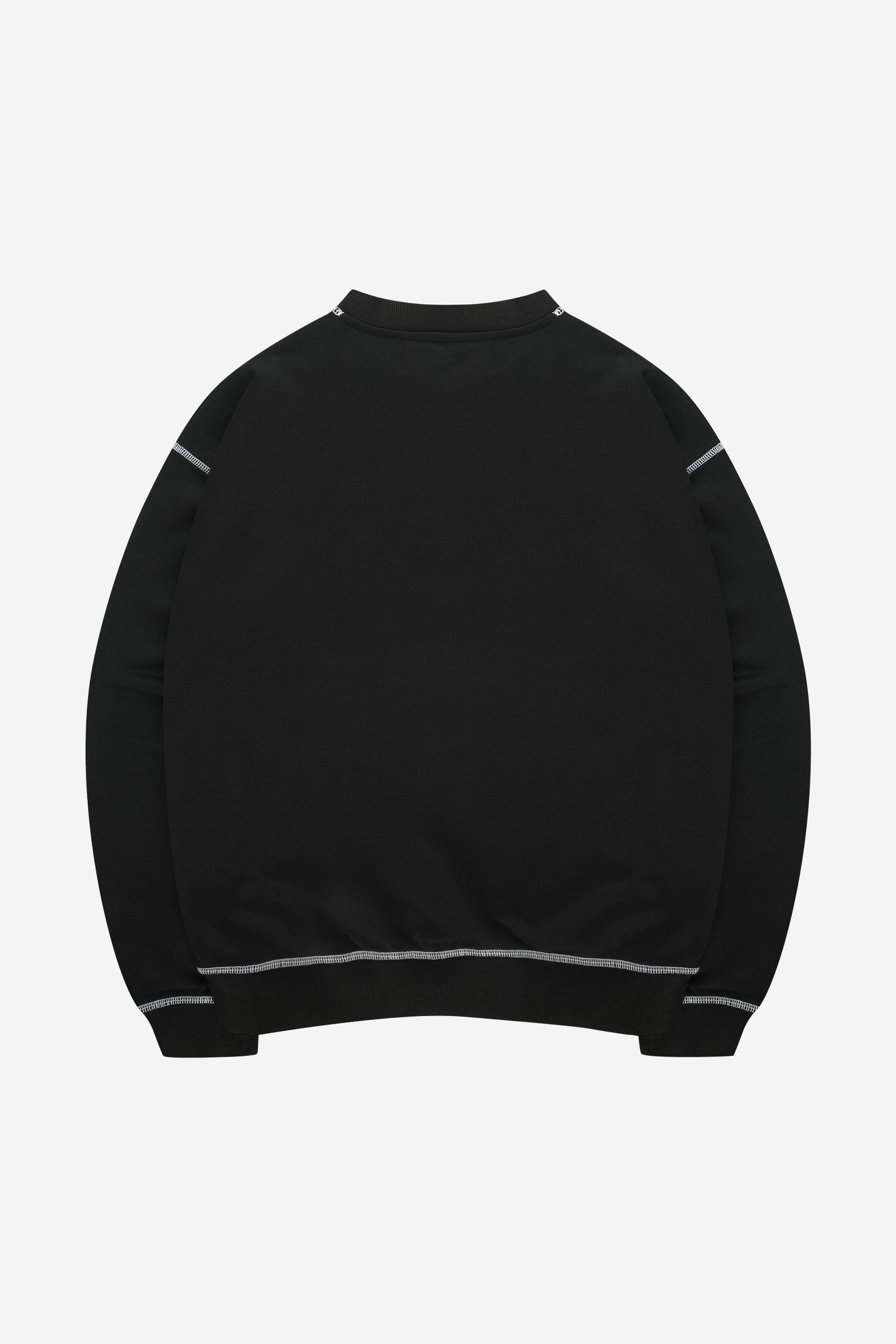 FLATLOCK BASE SWEATER BLACK