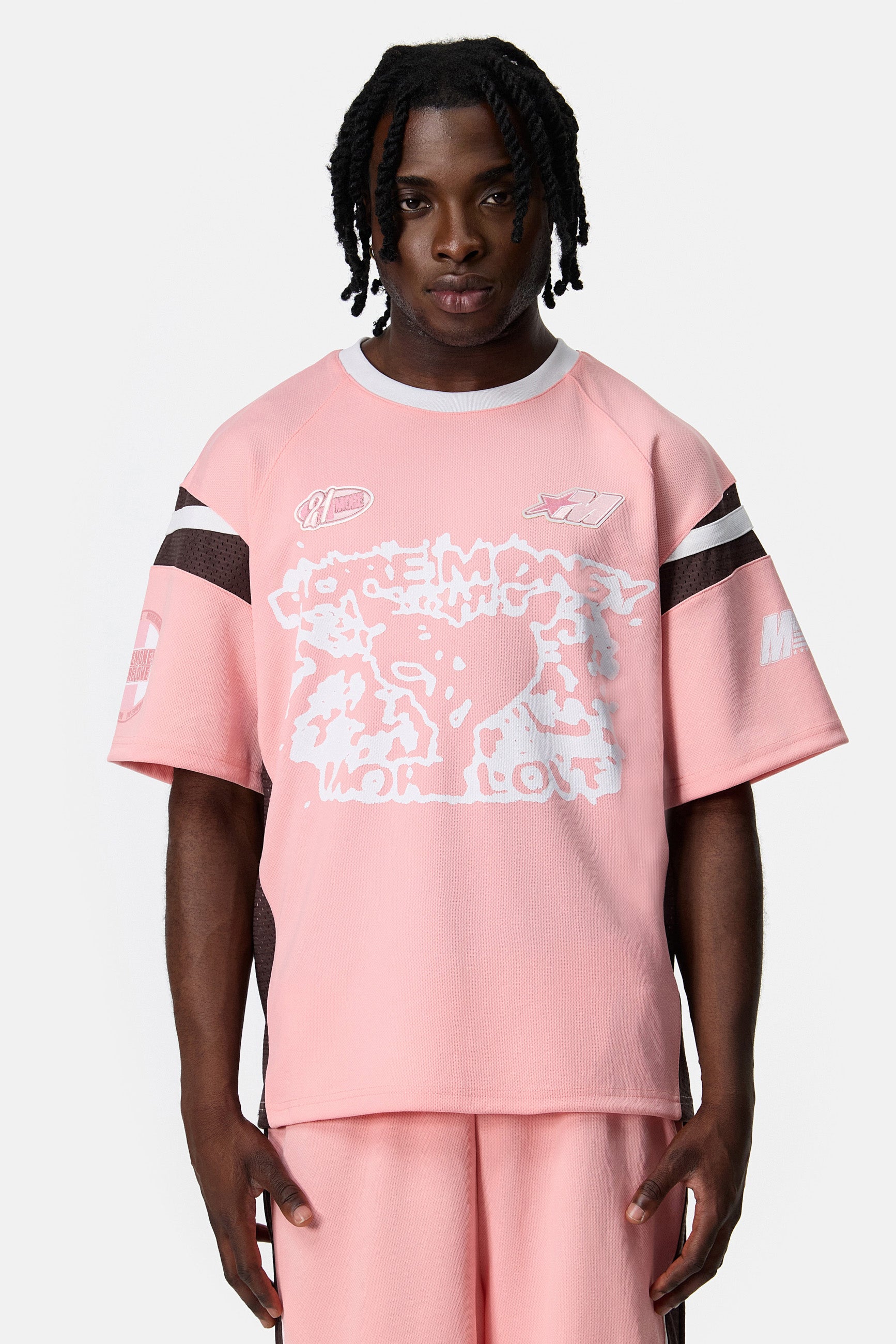 FOOTBALL MESH JERSEY PINK 