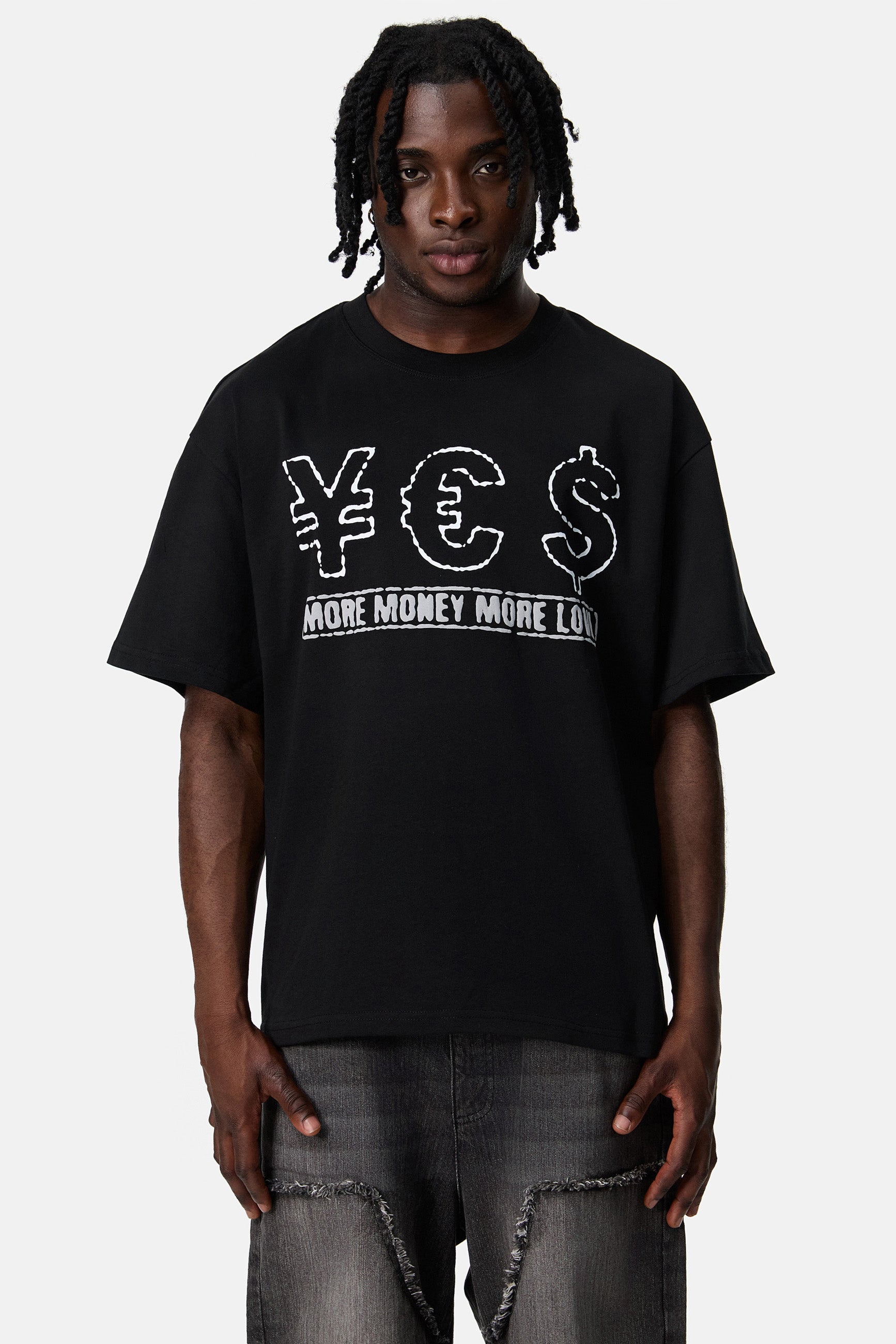 MORE MONEY YES TEE BLACK