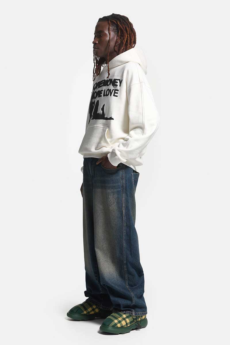 DISTINCTIVE BAGGY DENIM TEAL WASHED 