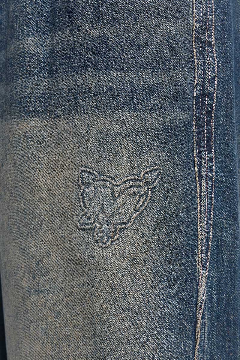 DISTINCTIVE BAGGY DENIM TEAL WASHED 