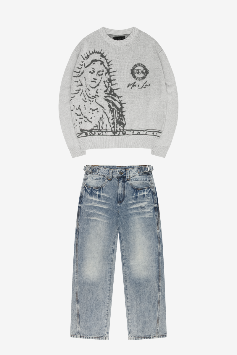 DISTINCTIVE DENIM + MORE BLESSINGS KNIT