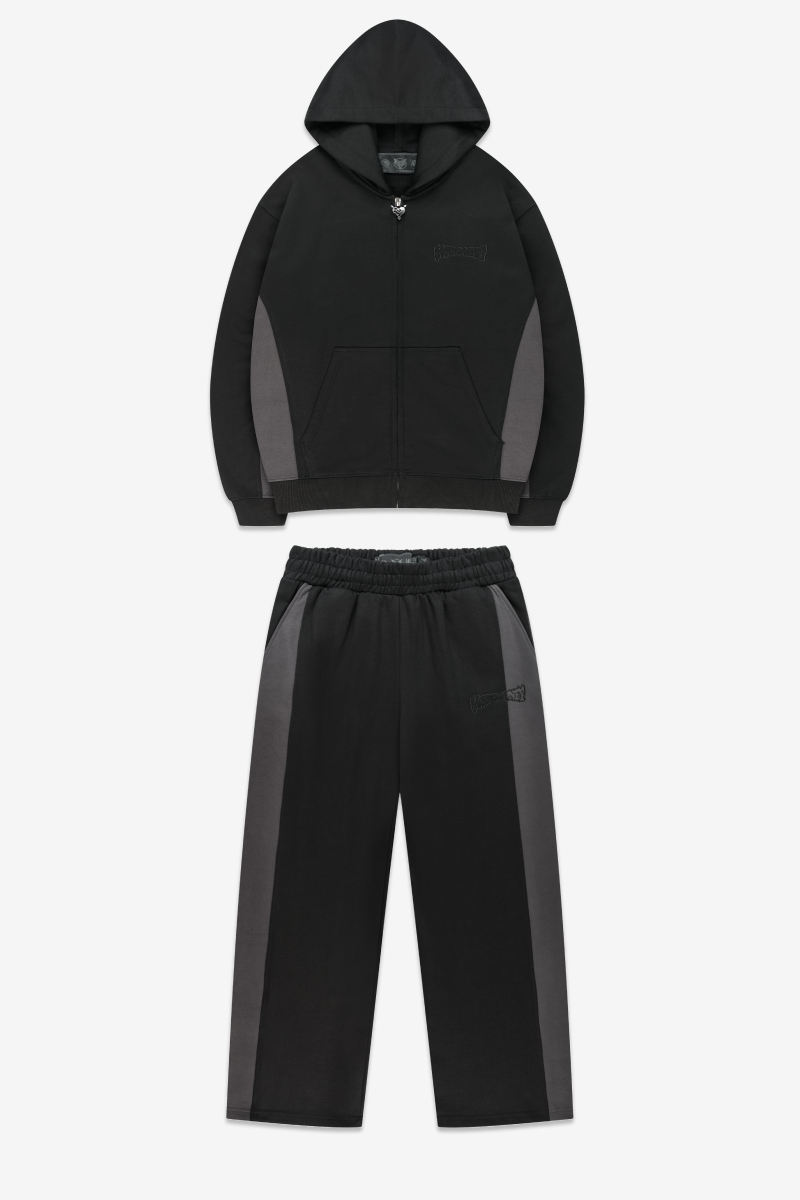 TWO TONE ZIP BLACK + JOGGER