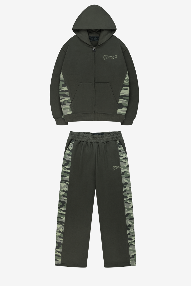 TWO TONE GREEN CAMO ZIP + JOGGER