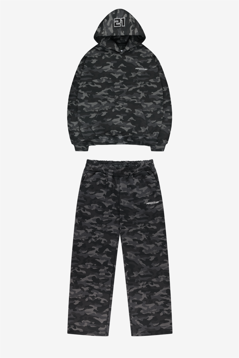 CAMO HOODIE + CAMO JOGGER
