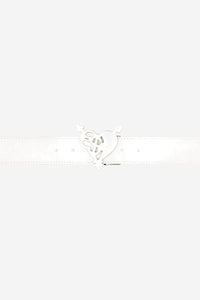 HEART LOGO BELT WHITE