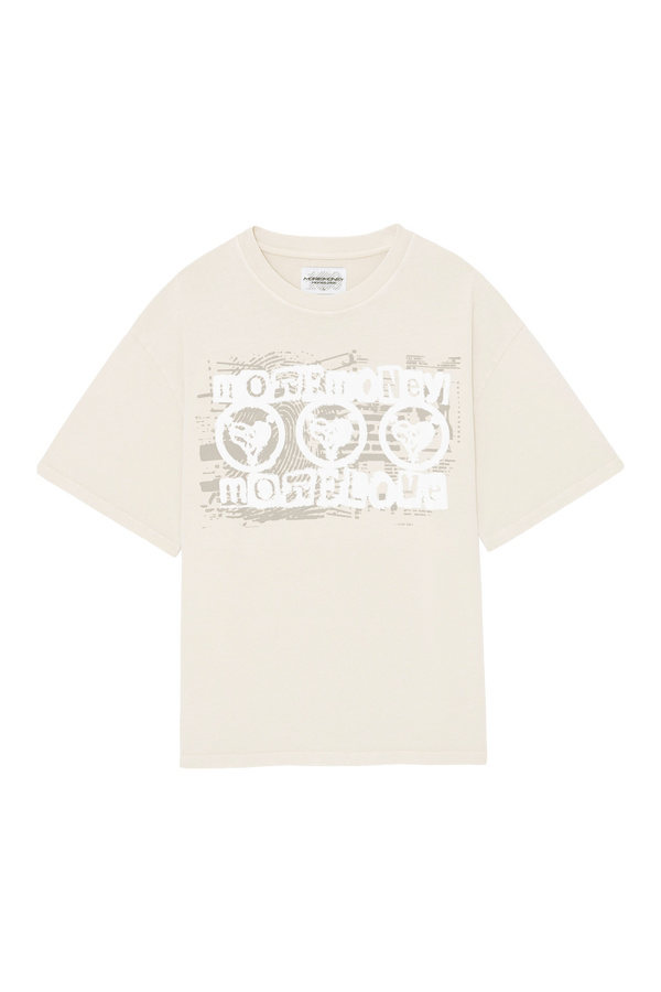 RANSOM NOTE TEE IVORY WASHED