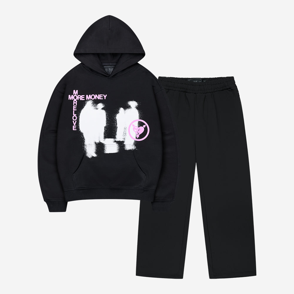 LOST BOND HOODIE BLACK + OPEN LEG JOGGER BLACK