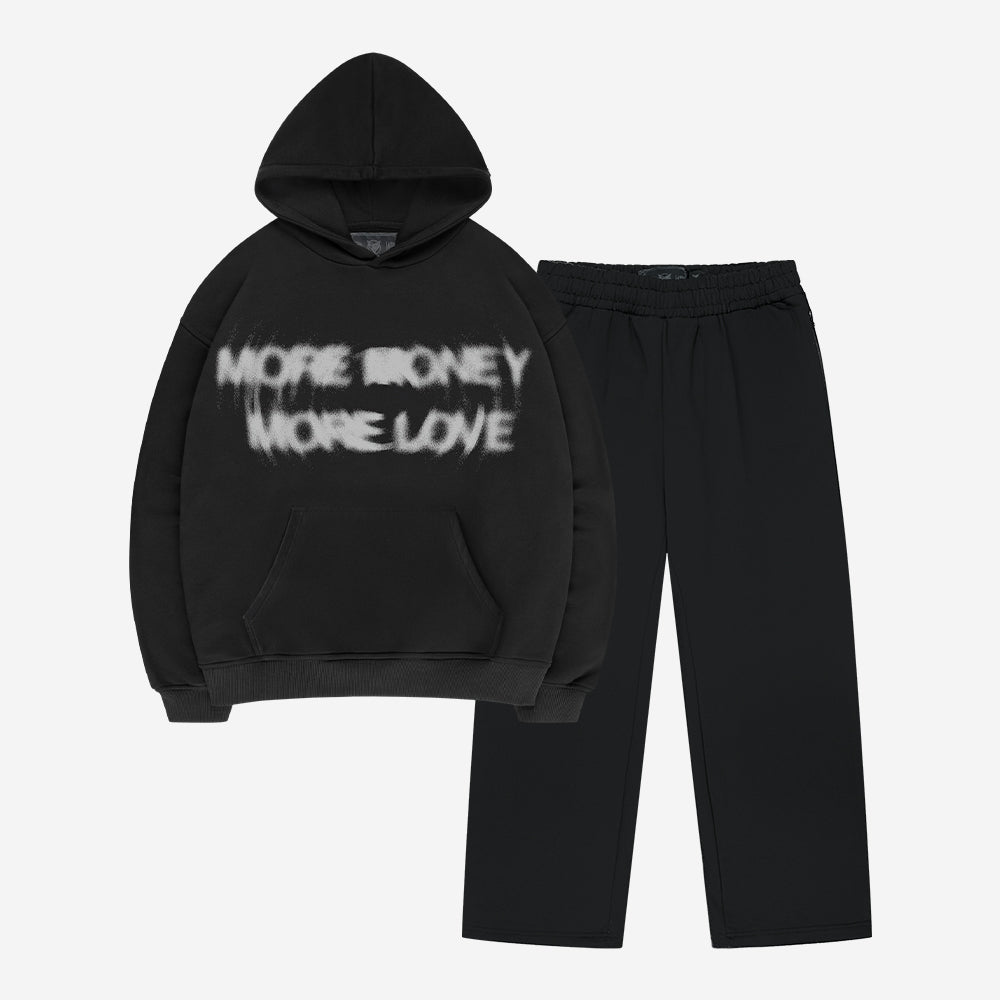 LUCID SIGHT HOODIE BLACK + OPEN LEG JOGGER BLACK