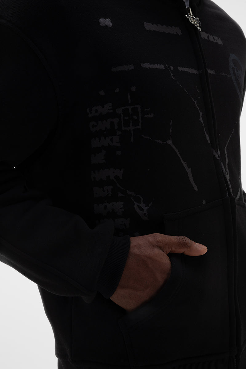 MONEY ROOTED ZIP ALL BLACK 