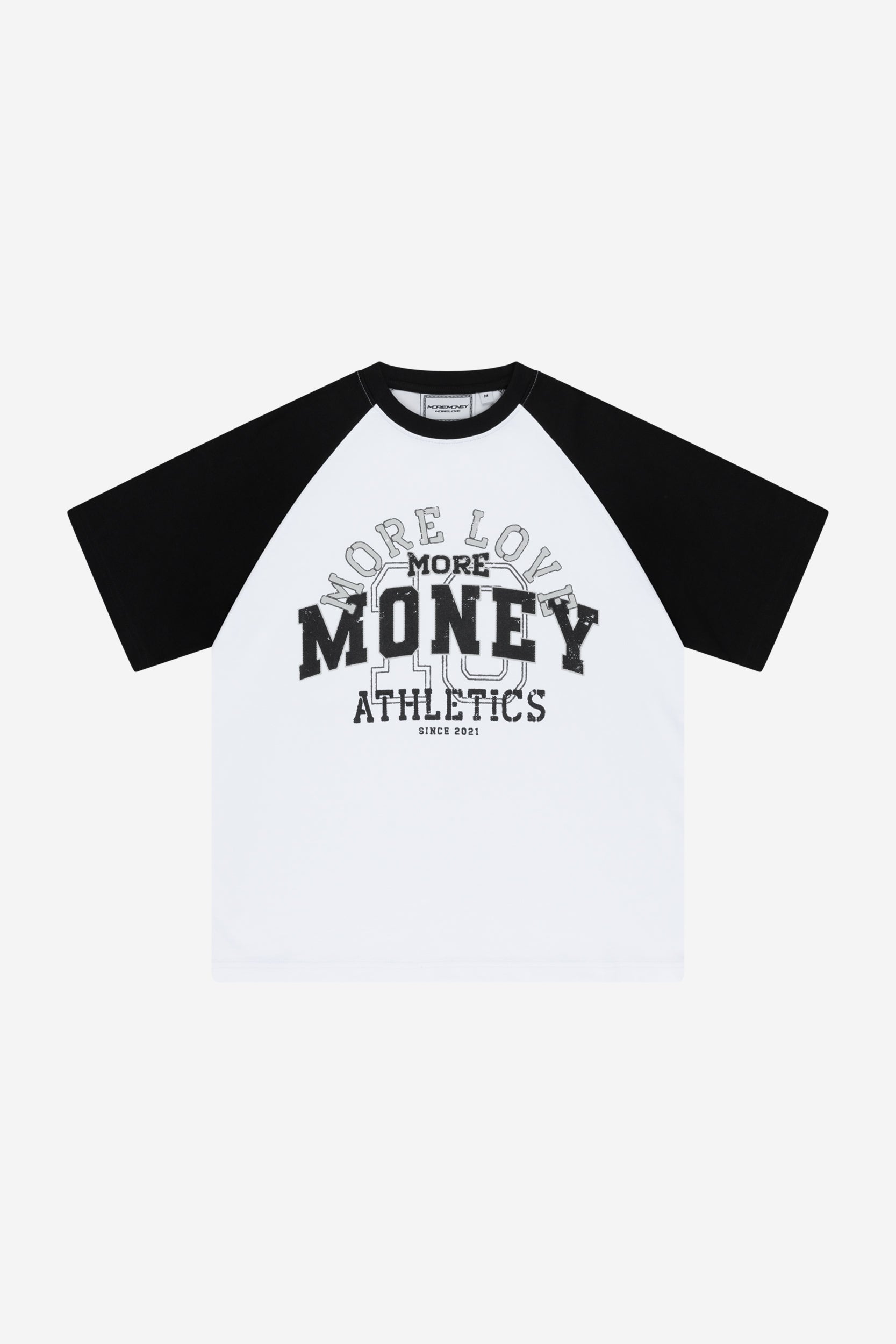 VINTAGE ATHL. RAGLAN TEE WHITE/BLACK