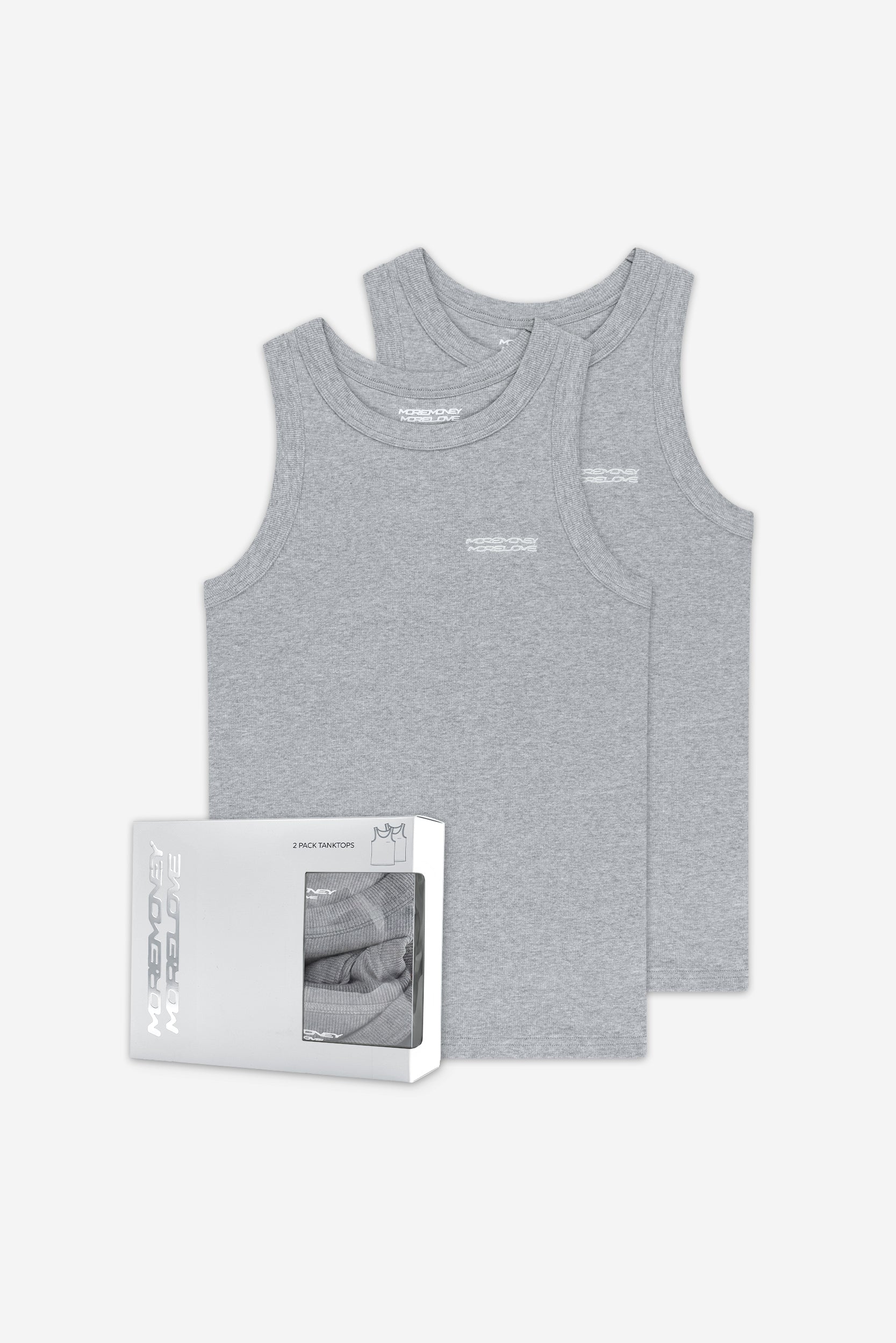 TANKTOP GREY MELANGE (2-PACK)