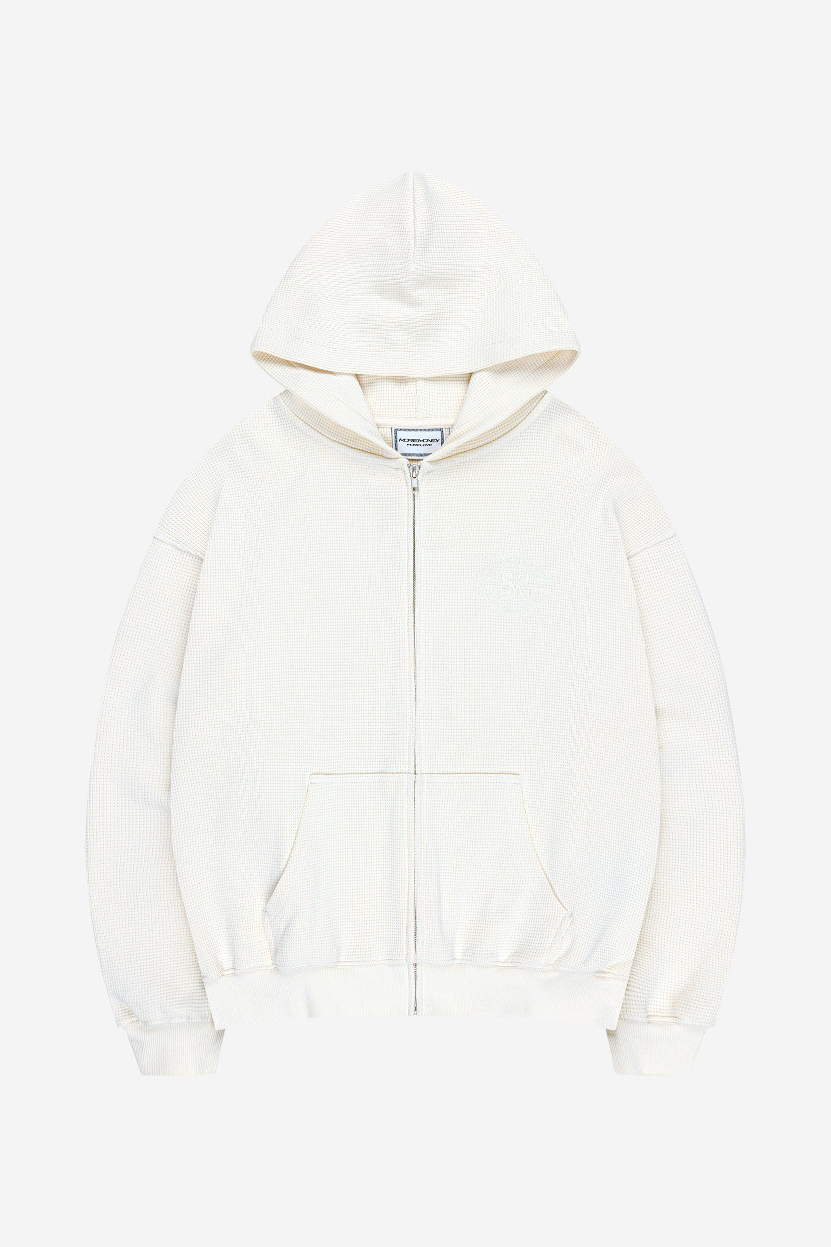 LEGACY WAFFLE ZIP HOODIE CREAM