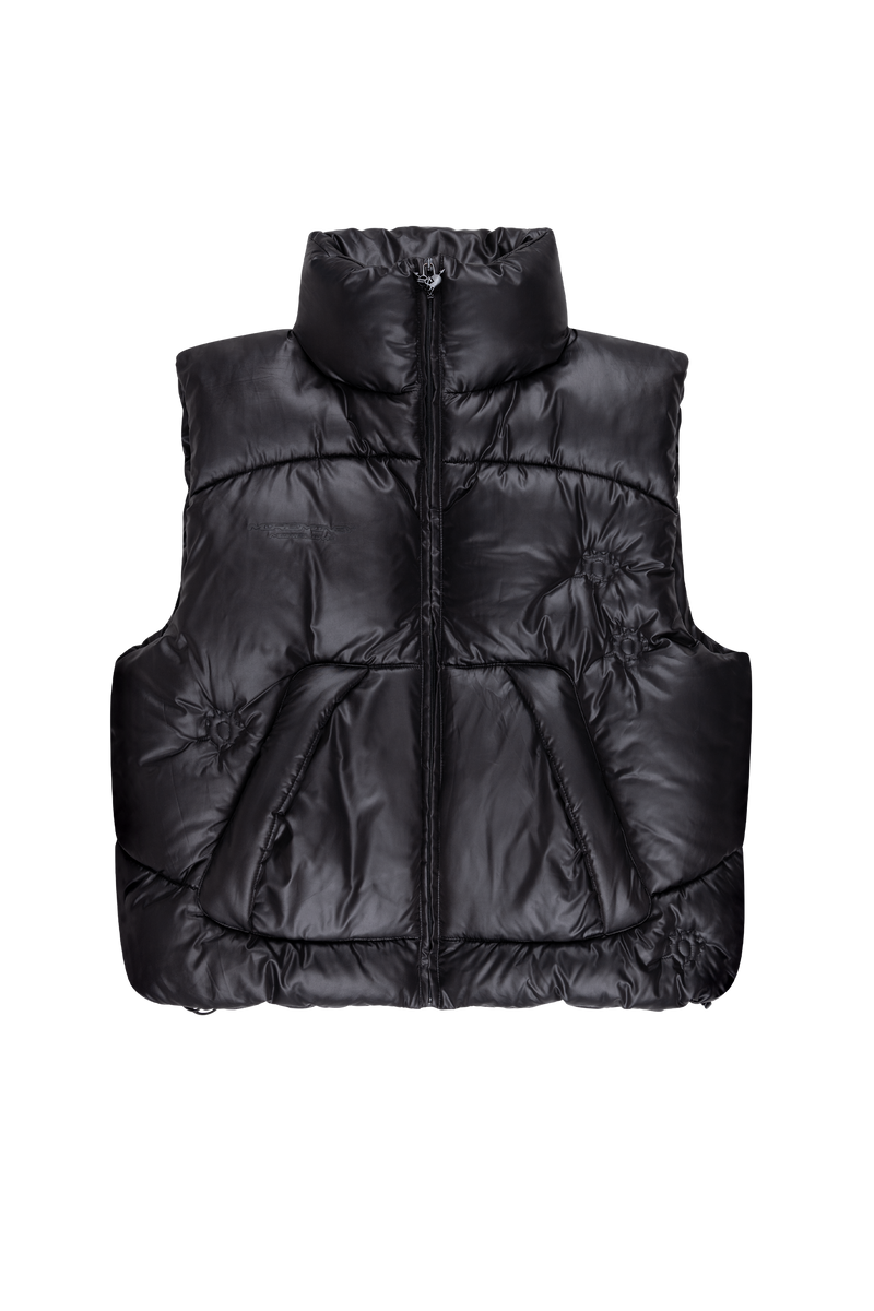 Ladies black 2025 puffer vest