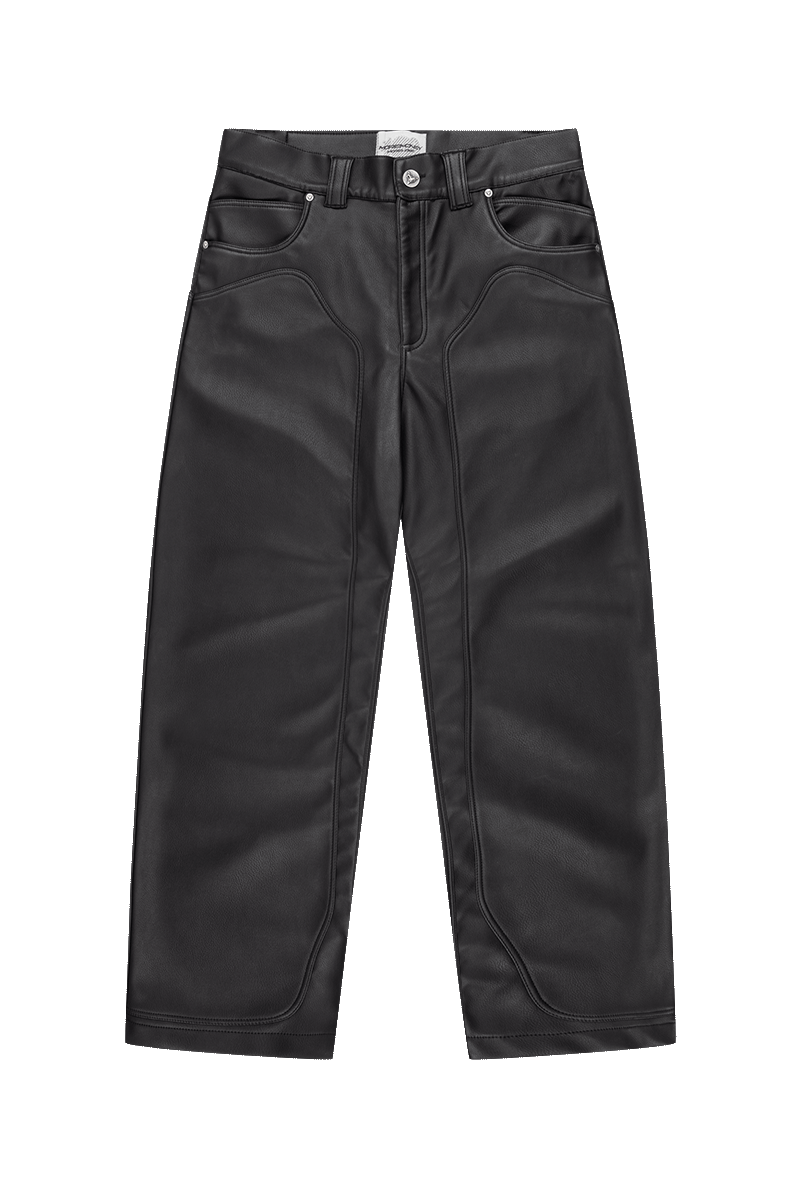 CARPENTER LEATHER PANTS BLACK