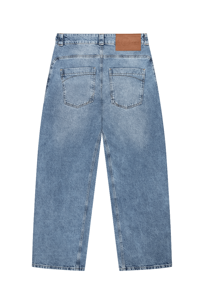 DISTINCTIVE BAGGY DENIM BLUE WASHED