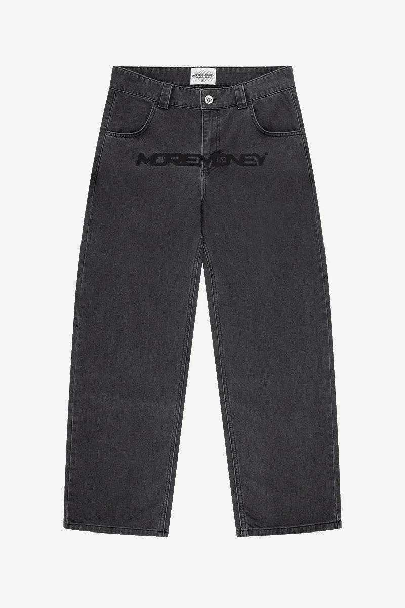 TEE + MORE MONEY LOGO BAGGY DENIM