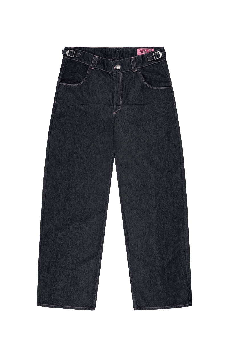 PINK STITCH DENIM INDIGO