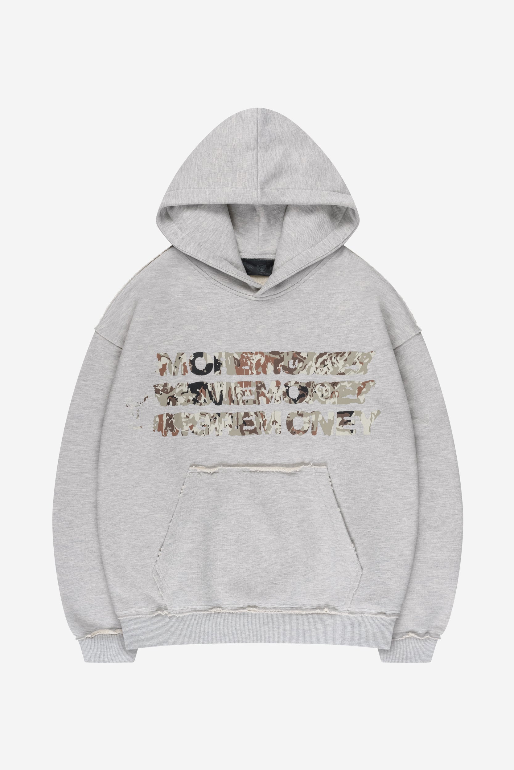 MONEY CALLING FLATLOOK HOODIE GREY MELANGE