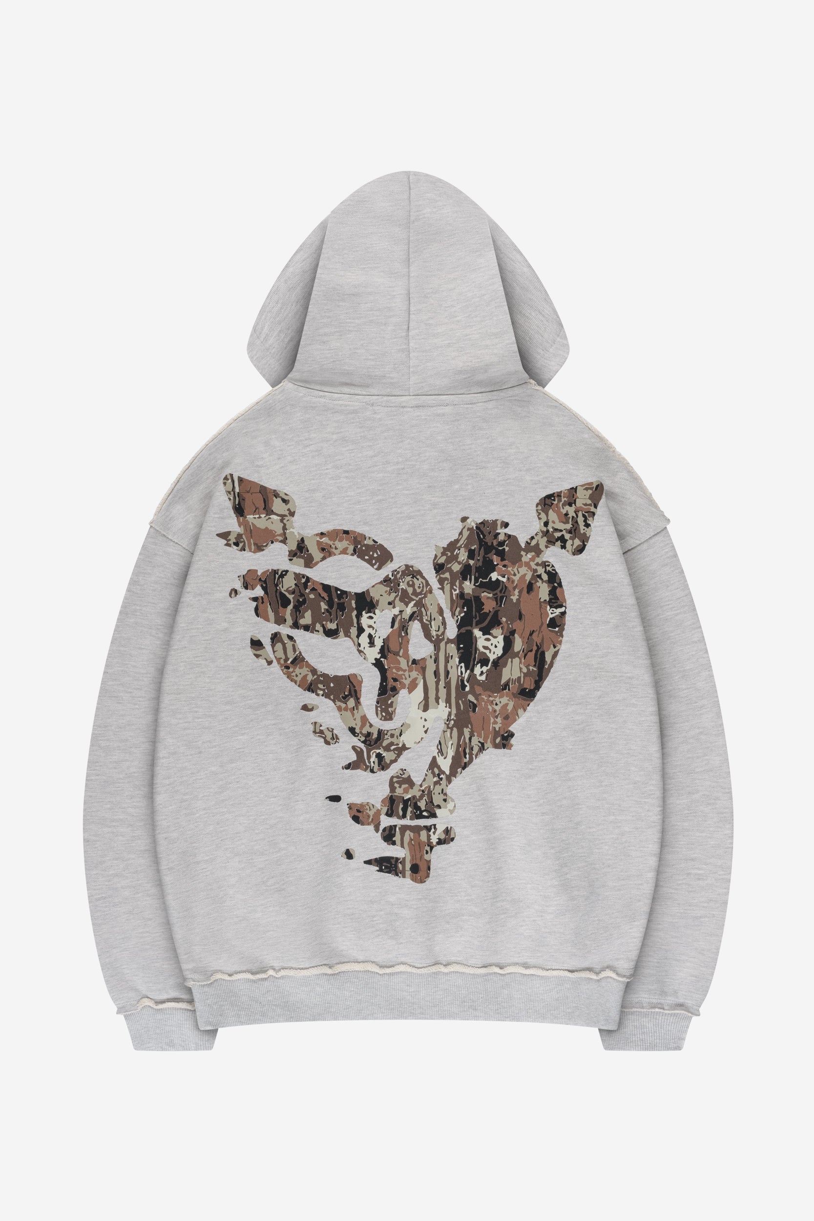 MONEY CALLING FLATLOOK HOODIE GRAY MELANGE