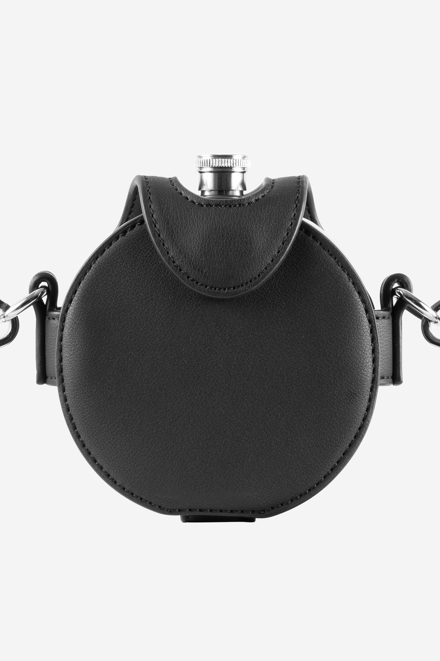 PUNCHED HEART HIP FLASK BAG