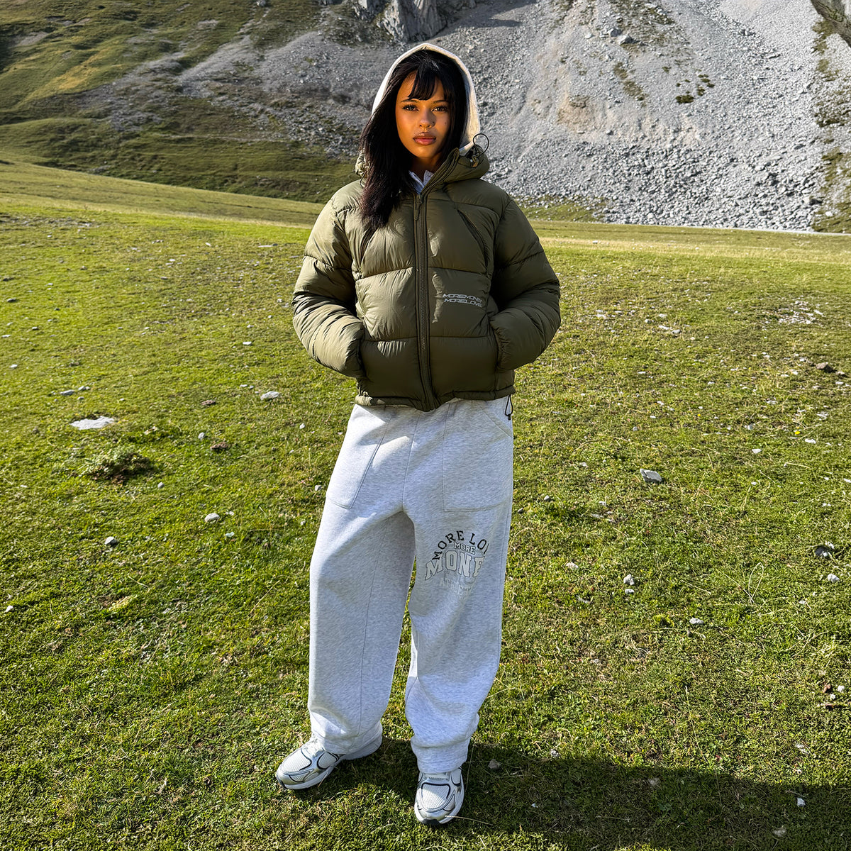 MORE MONEY BIG PUFFER OLIVE