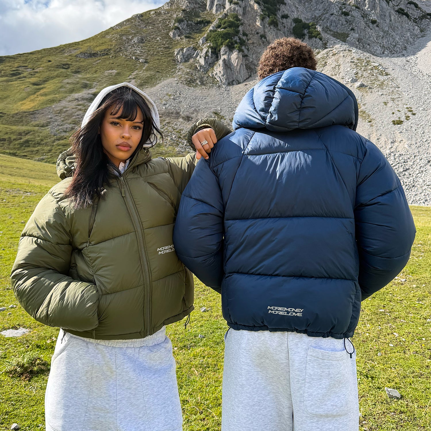 MORE MONEY BIG PUFFER NAVY