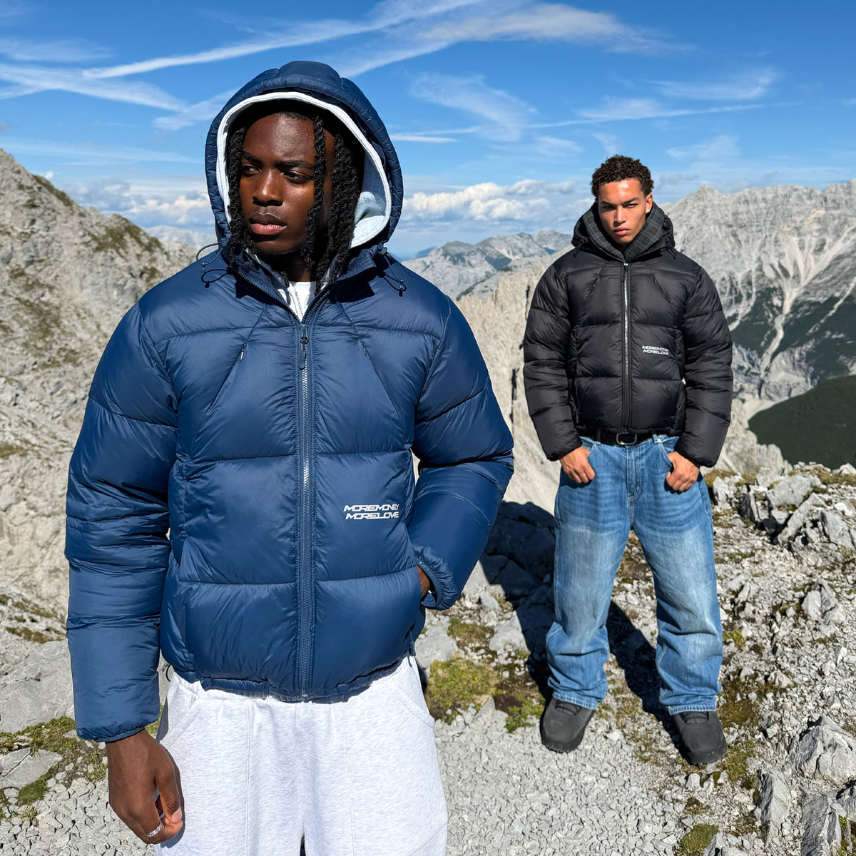 MORE MONEY BIG PUFFER NAVY