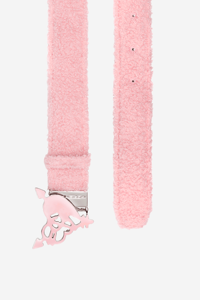 HEART LOGO FLEECE BELT PINK