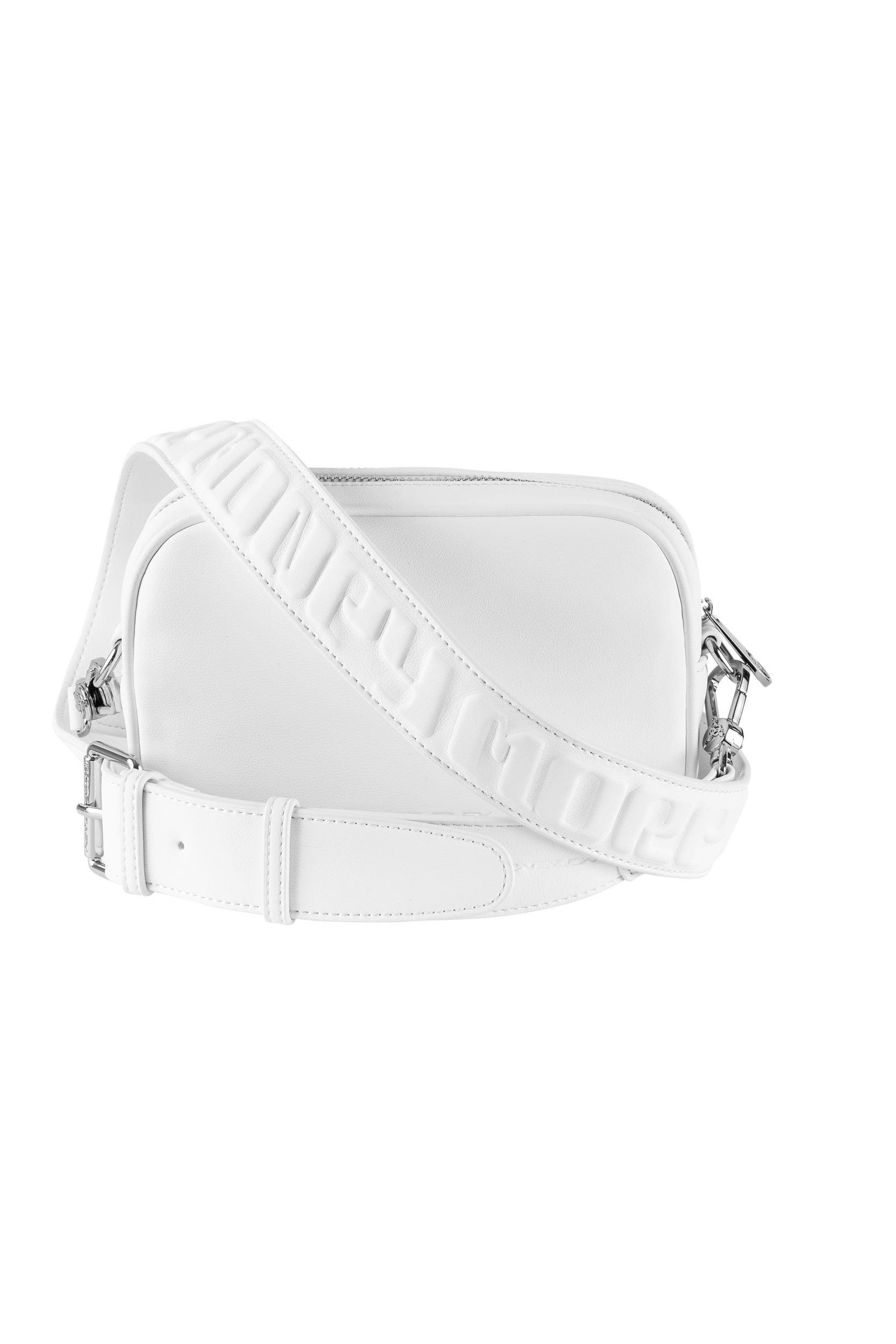 PUNCHED HEART SHOULDER BAG WHITE