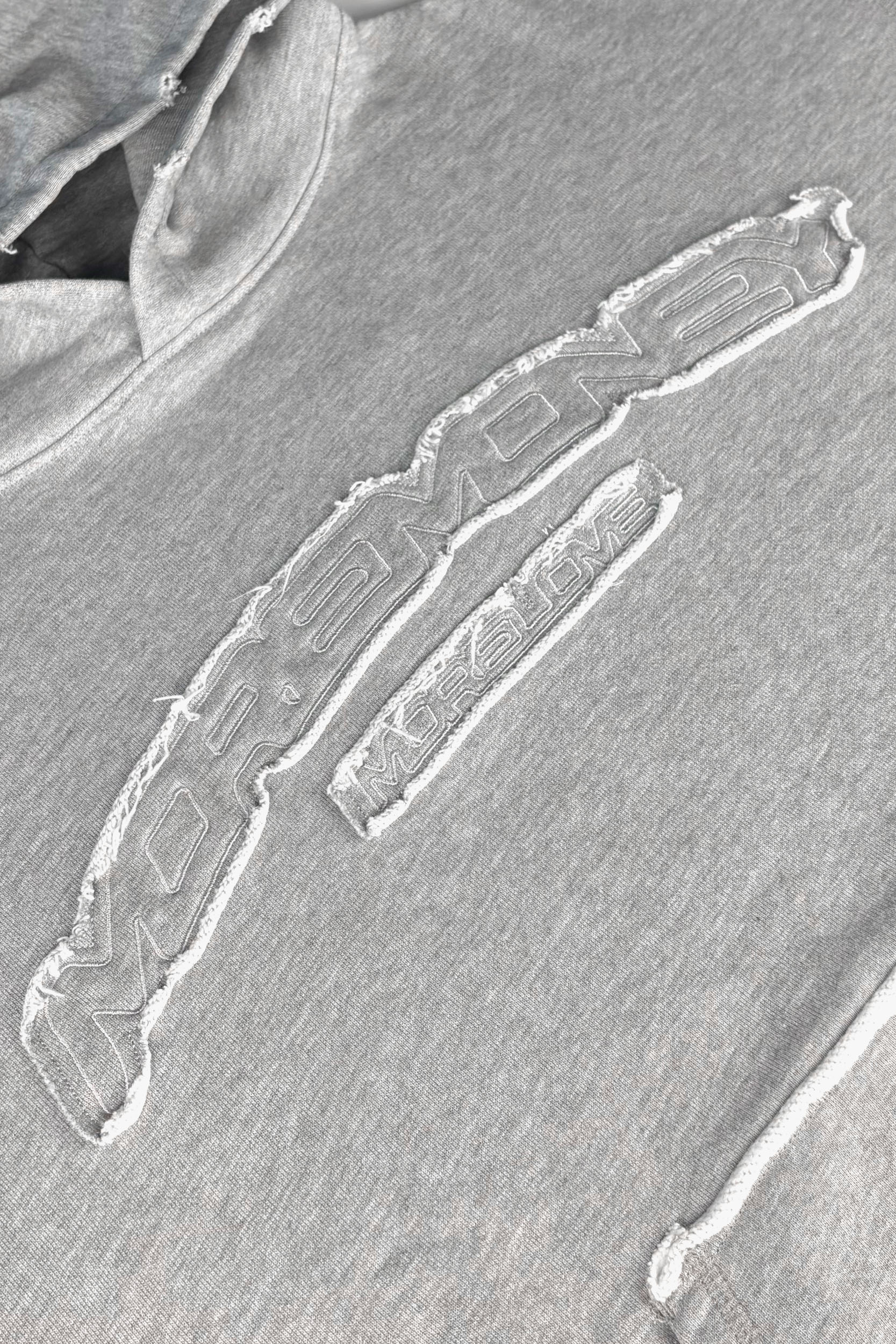 ROUGH HOODIE GREY MELANGE