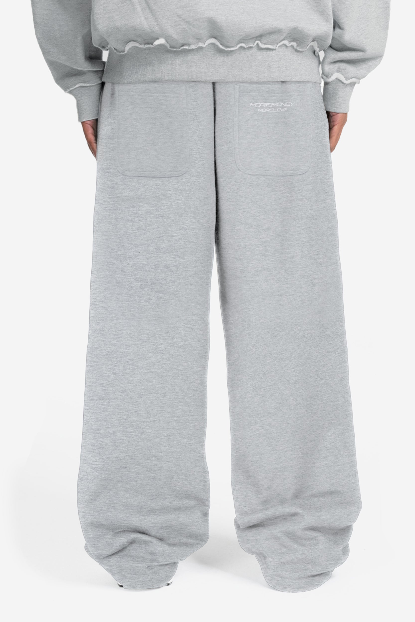OPEN LEG JOGGER GREY MELANGE