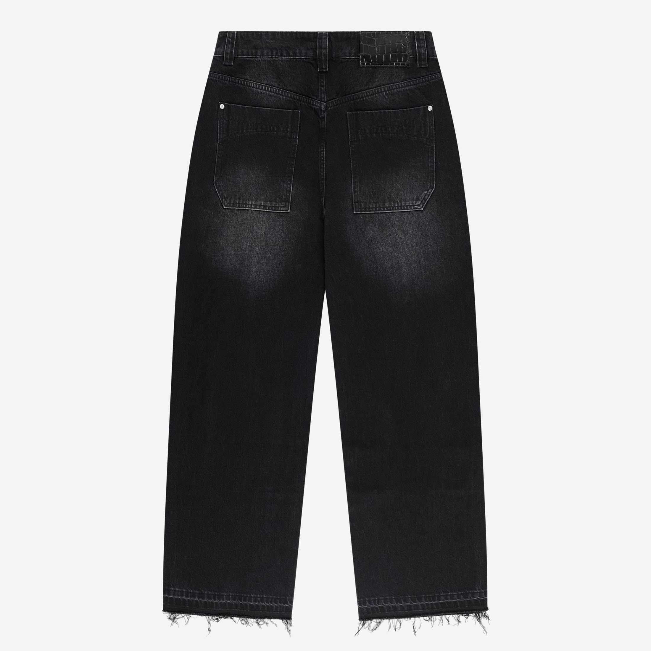 RHINESTONE CARPENTER DENIM BLACK