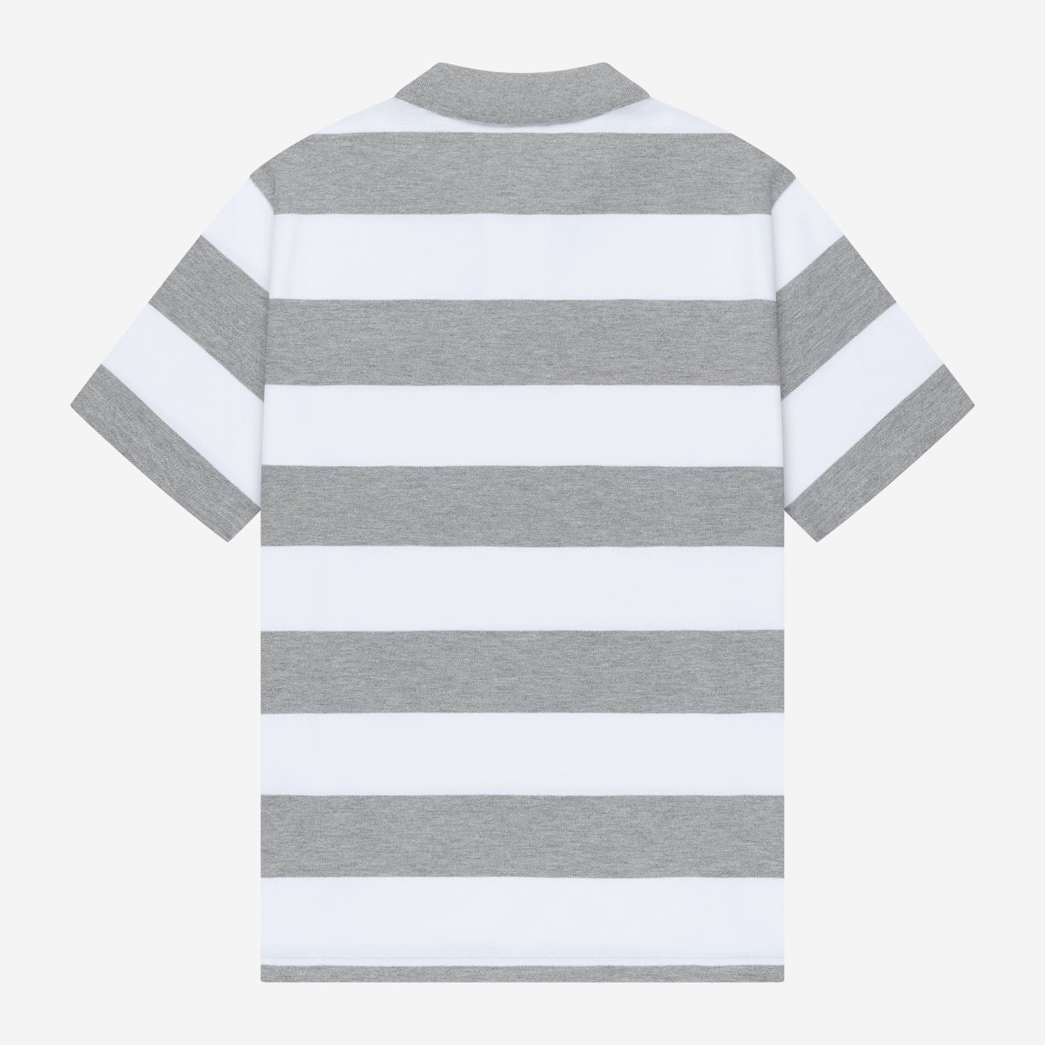 STRIPED POLO SHIRT GREY MELANGE