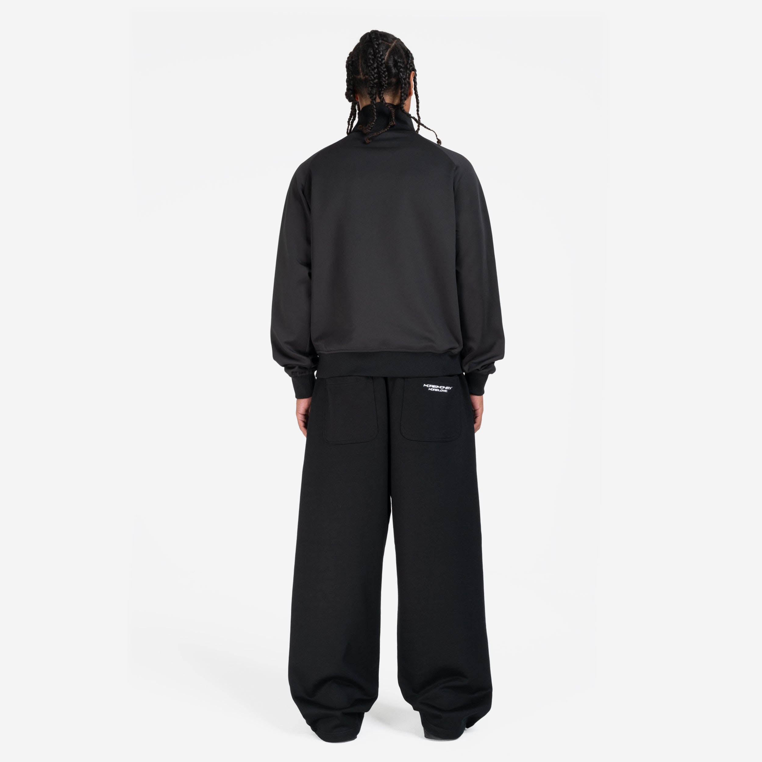 STRIPED TRACK JACKET BLACK
