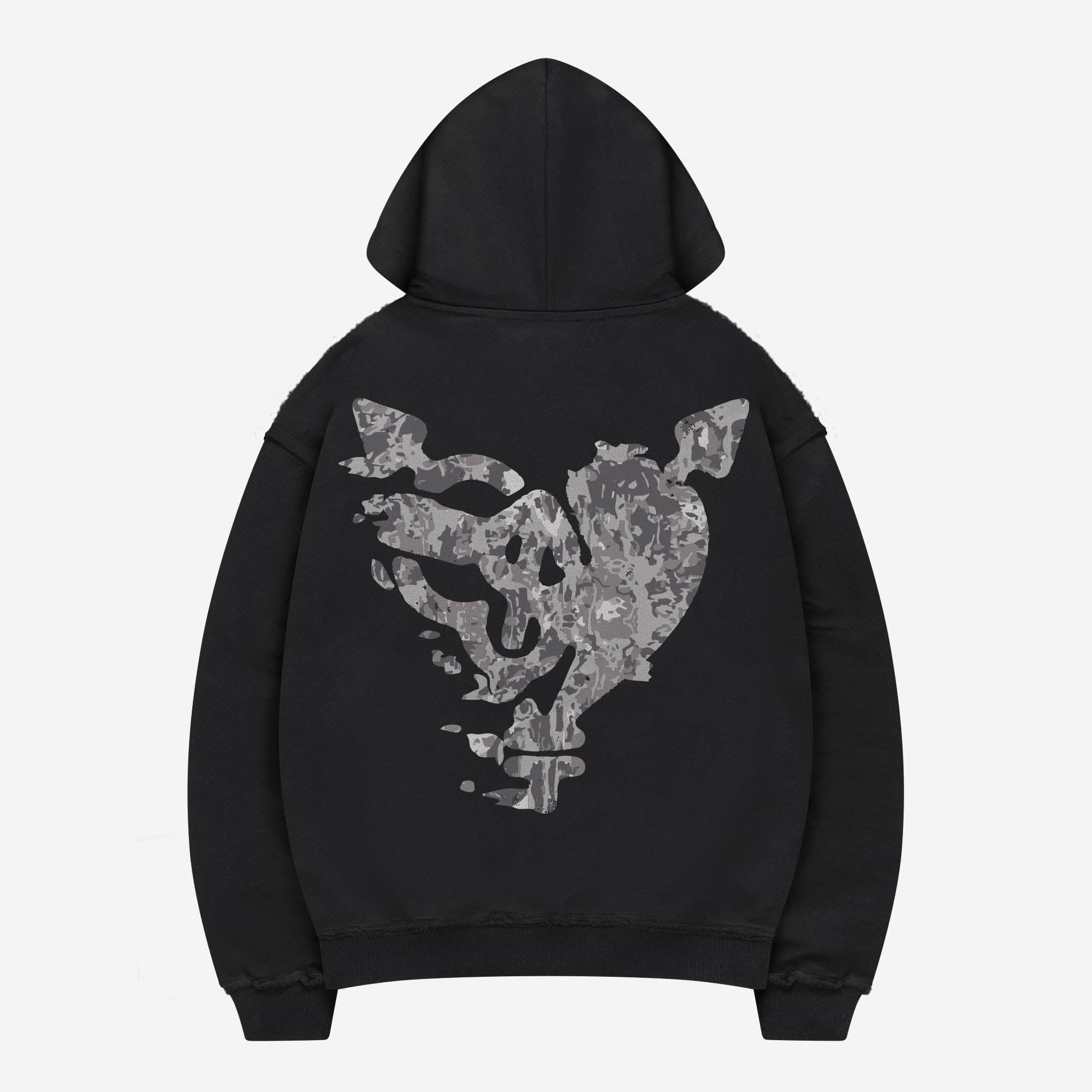 MONEY CALLING FLATLOCK HOODIE BLACK
