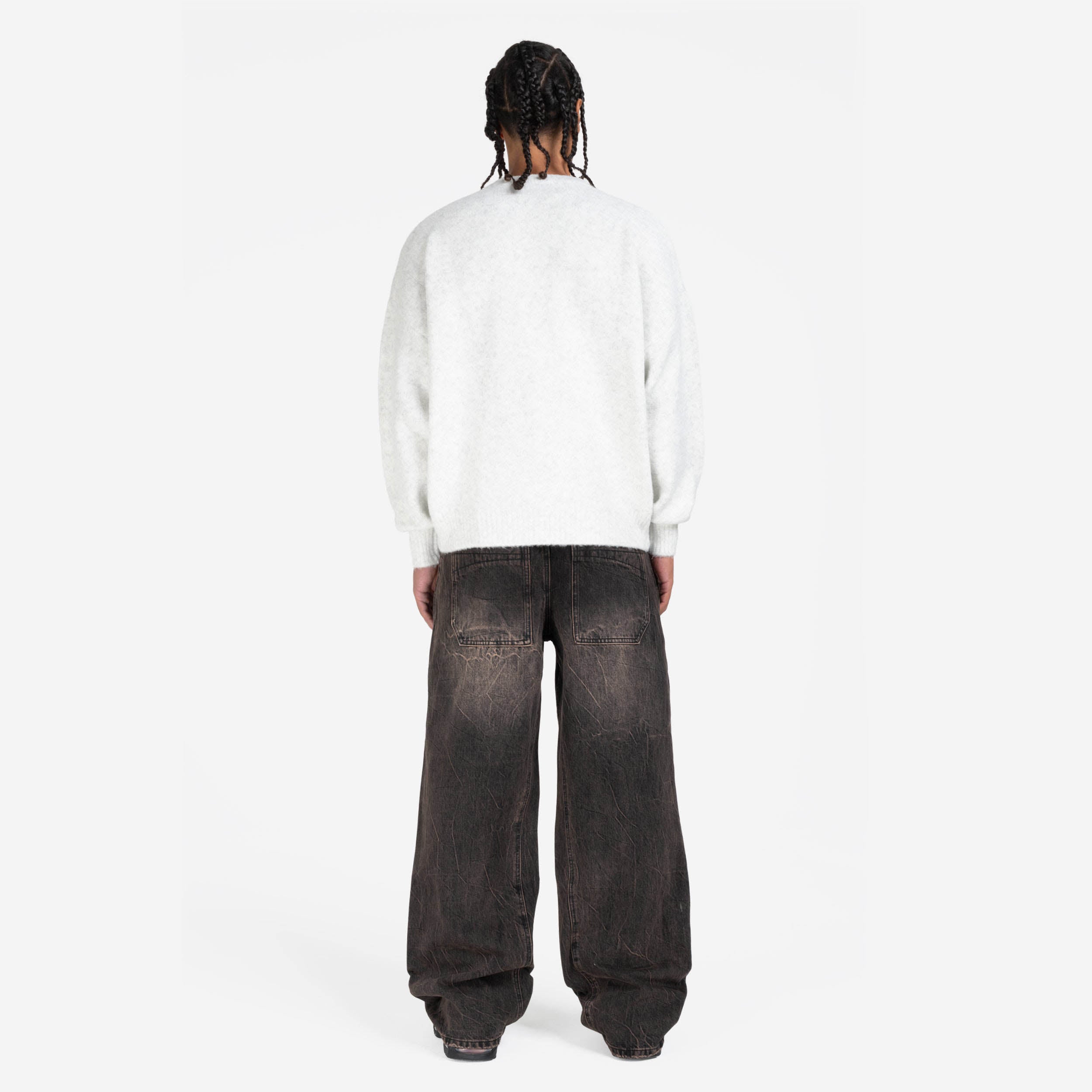 RIPPED DISTINCTIVE BAGGY DENIM BLACK