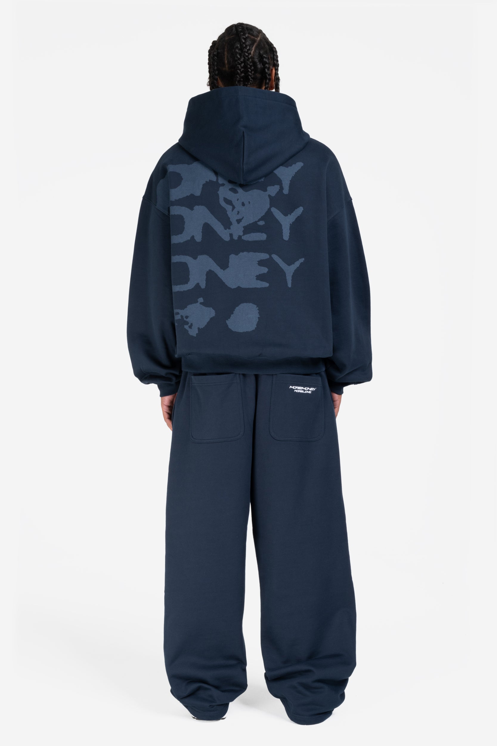 RADIANT CASH HOODIE NAVY + OPEN LEG JOGGER NAVY